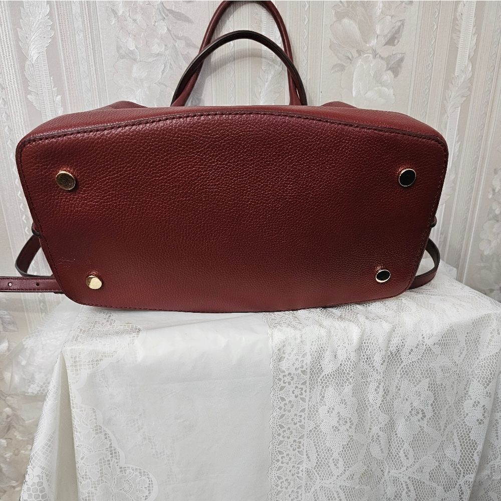 Michael Kors Arielle Red Leather Satchel EUC - Picture 2 of 9